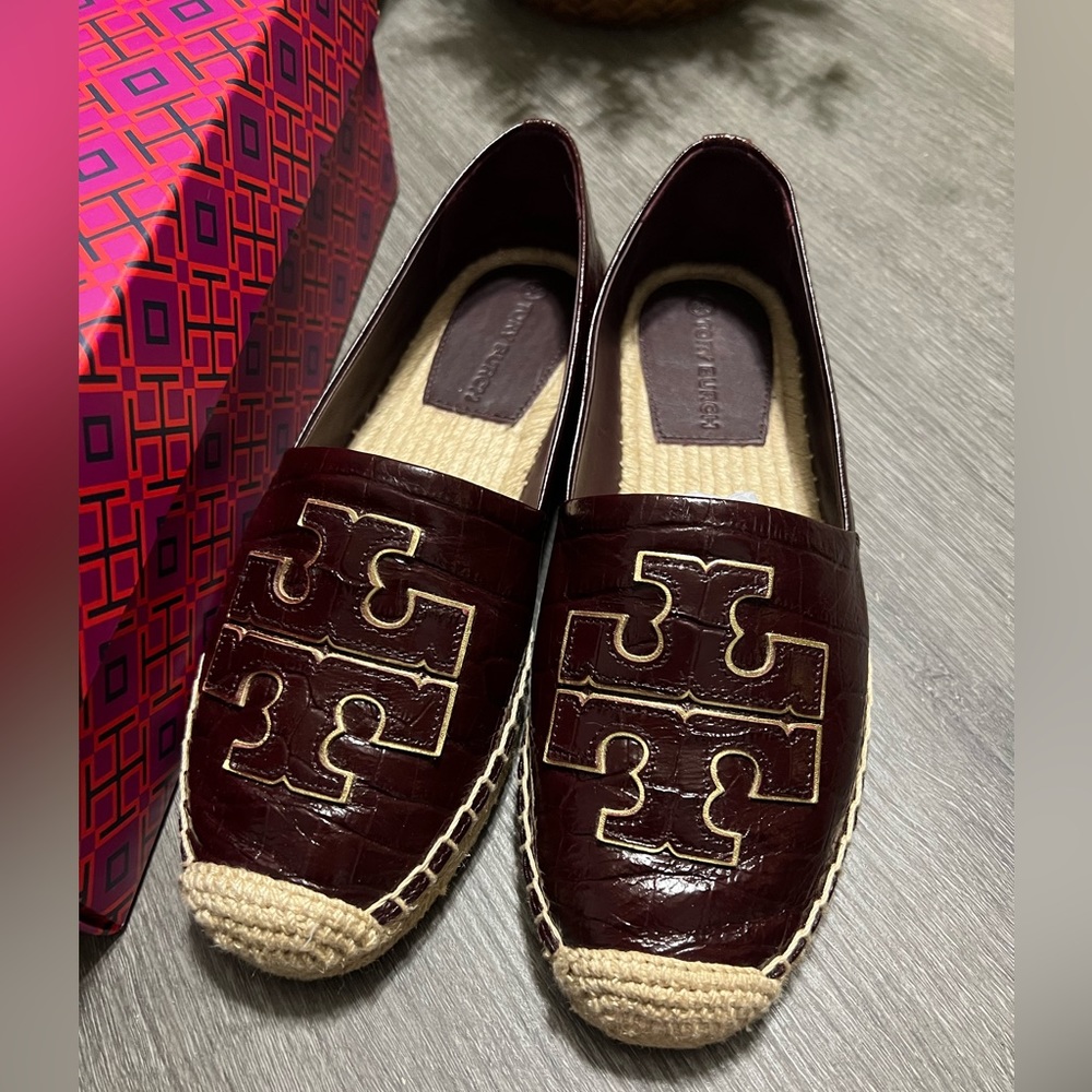 INES ESPADRILLE-SOFT CROCO EMBOSS/METALLIC CALF